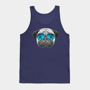 Pug Dog with sunglasses Tank Top